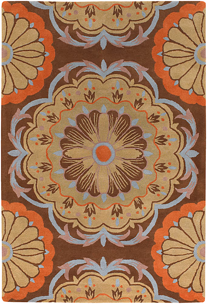 Chandra Daisa DHA-7536 Lt. Brown Wool Rug