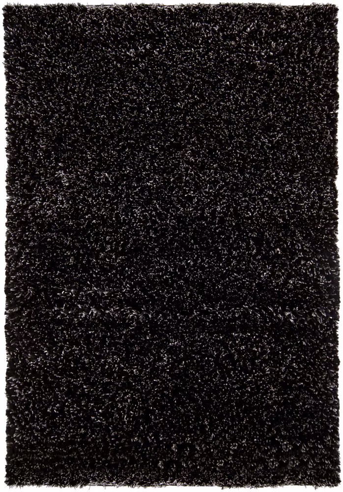 Chandra Dior DIO-14401 Black Shag Solid Color Rug