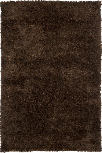 Chandra Dior DIO-14402 Dk. Brown Shag Solid Color Rug Product Image