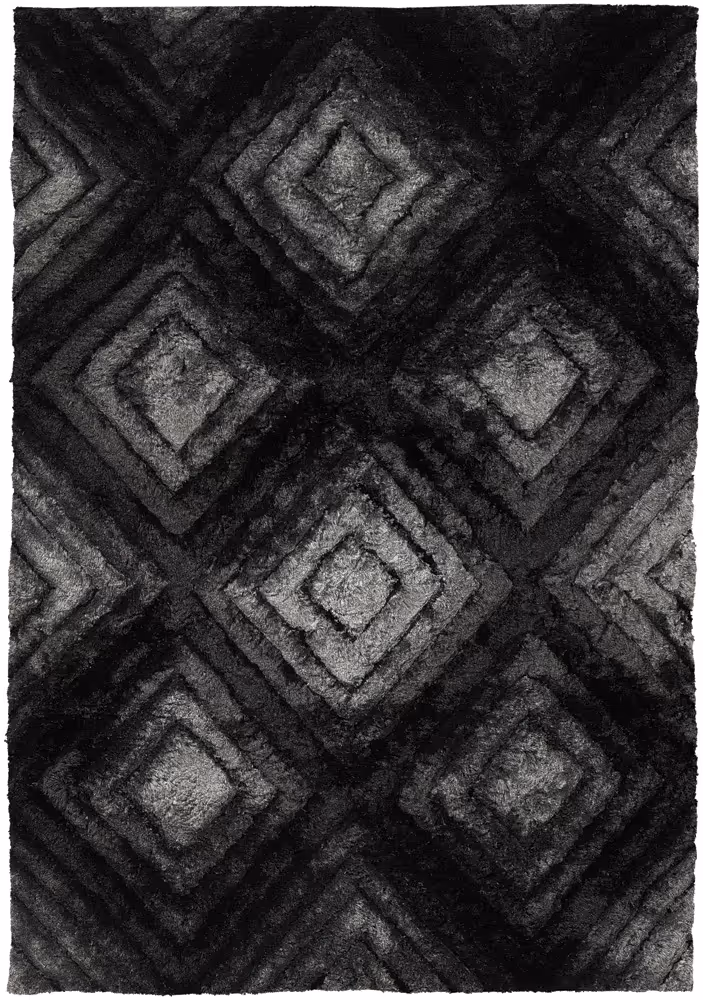 Chandra Flemish FLE-51101 Black Patterned Rug