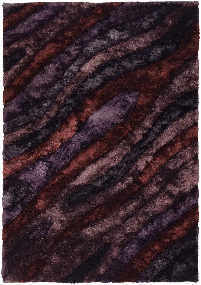 Chandra Flemish FLE-51103 Dk. Purple Abstract Rug