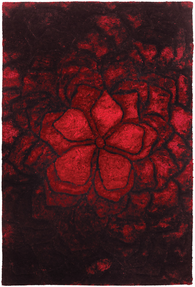 Chandra Flemish FLE-51105 Red Floral Rug