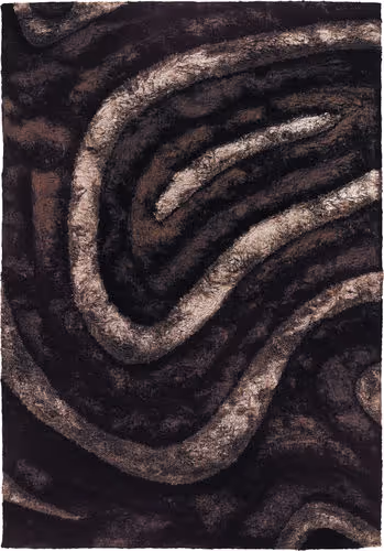 Chandra Flemish FLE-51113 Dk. Brown Abstract Rug Product Image