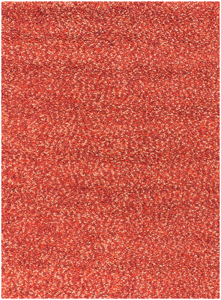 Chandra Gems GEM-9600 Red Solid Color Wool Rug