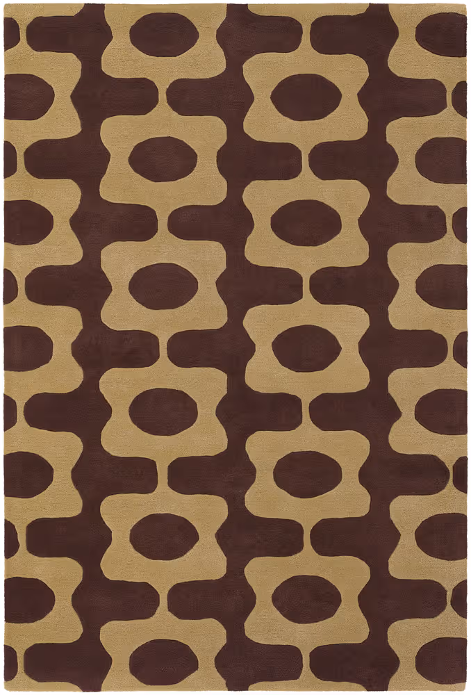Chandra Inhabit INH-21600 Brown Animal Print Rug