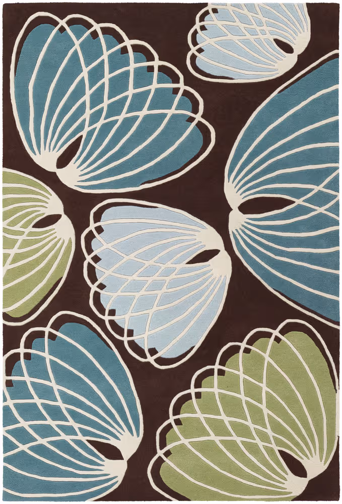 Chandra Inhabit INH-21607 Lt. Blue Abstract Rug