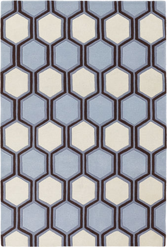 Chandra Inhabit INH-21611 Lt. Blue Patterned Rug Product Image