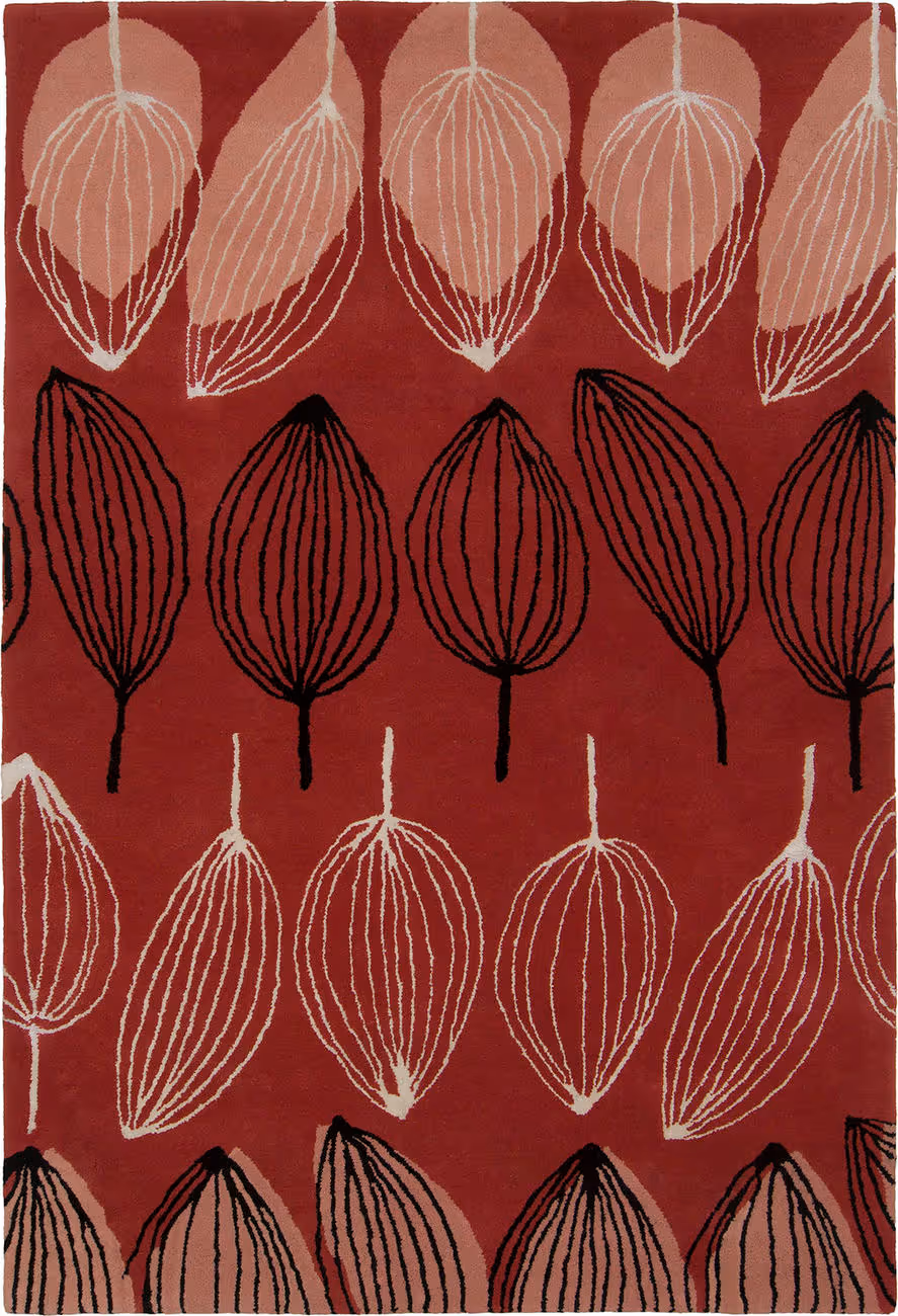 Chandra Jessica Swift JES-28904 Dk. Red Floral Rug