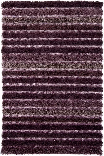 Modern Loom Lavasa LAV-21401 Dk. Purple Shag Striped Rug Product Image
