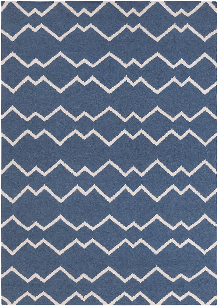 Modern Loom Lima LIM-25704 Blue Flatweave Wool Rug