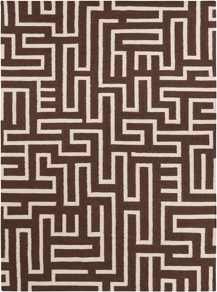 Modern Loom Lima LIM-25725 Dk. Brown Flatweave Wool Rug