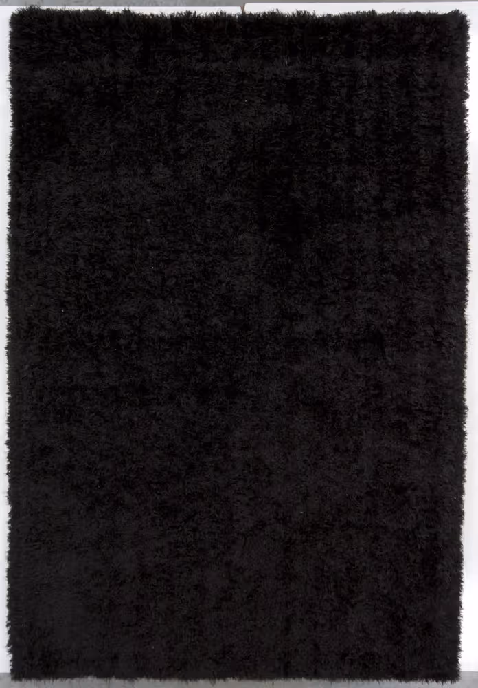 Modern Loom Oyster OYS-23603 Black Shag Solid Color Rug