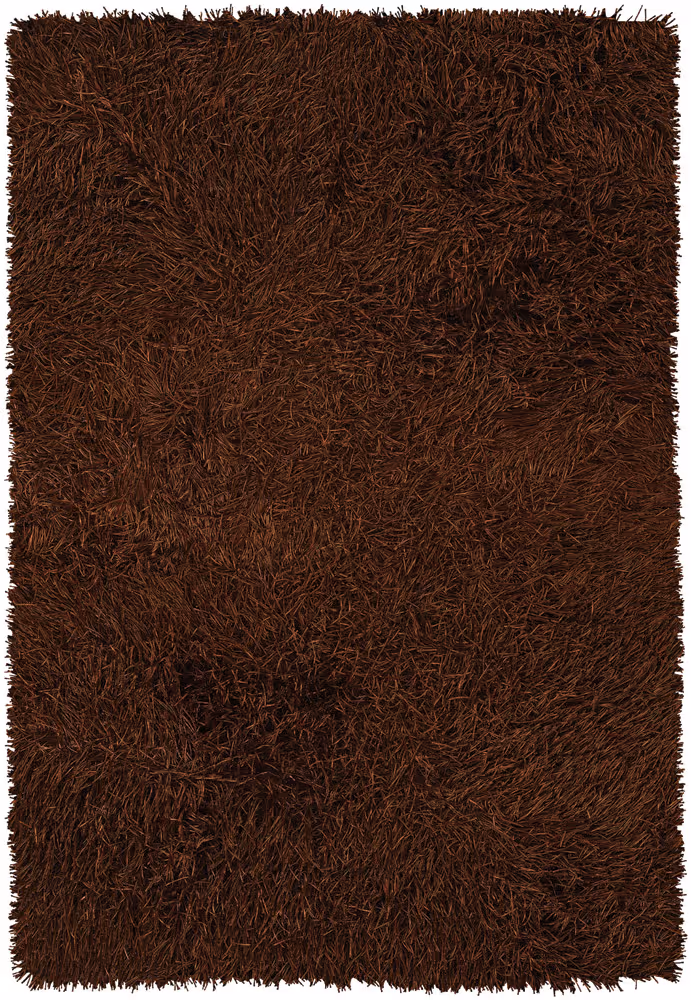 Modern Loom Poligan POL-30803 Dk. Red Shag Solid Color Rug