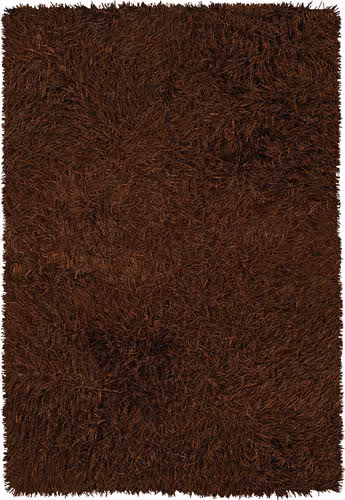 Modern Loom Poligan POL-30803 Dk. Red Shag Solid Color Rug Product Image