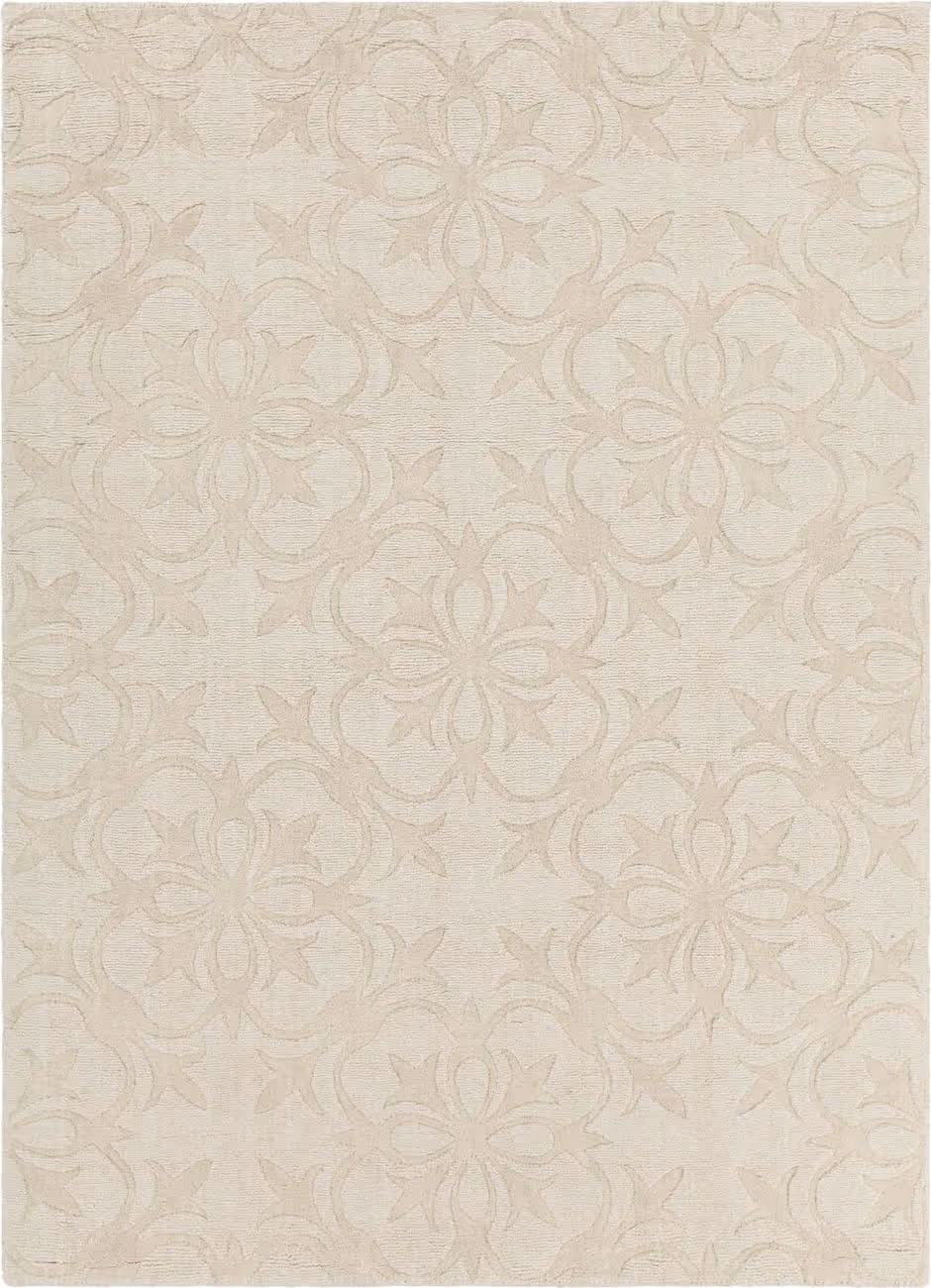Modern Loom Rekha REK-29602 Ivory Wool Rug