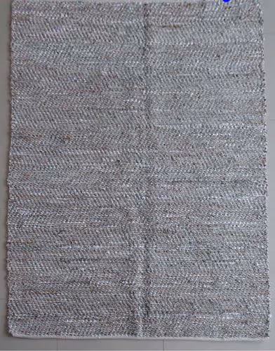 Chandra Tenola TEN-37602 Gray Leather Natural Fiber Rug Product Image