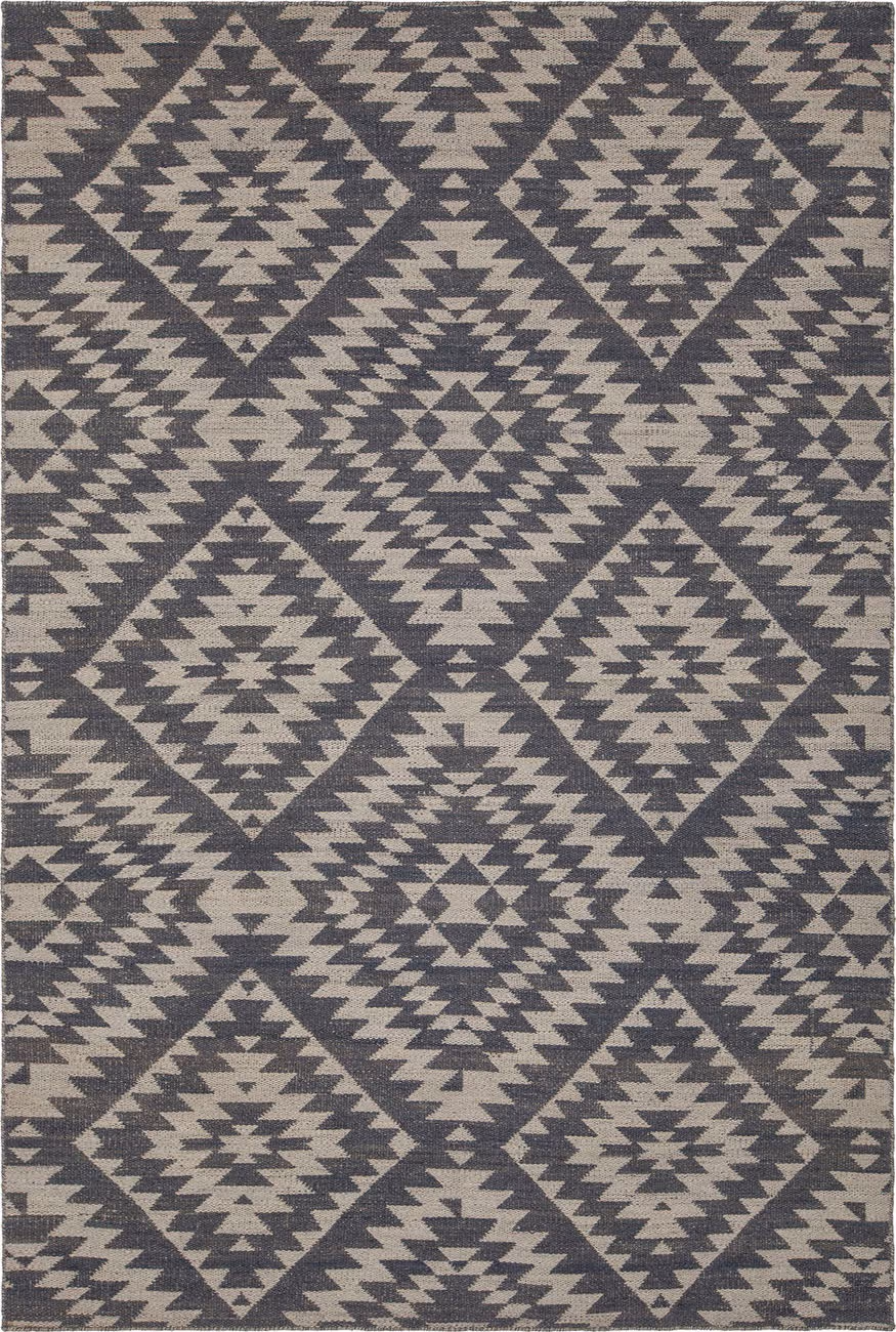 Modern Loom Winnie WIN-45501 Dk. Gray Flatweave Wool Rug