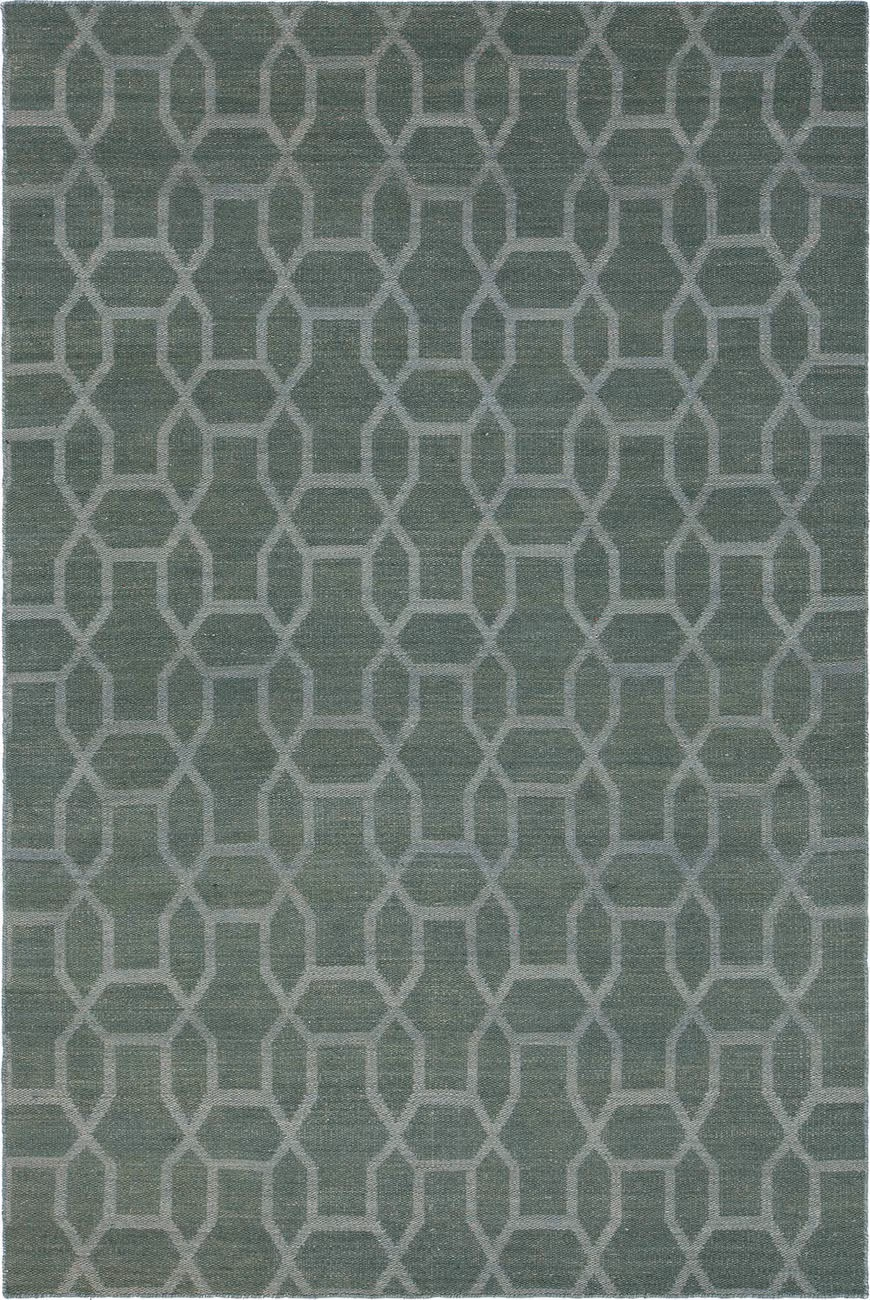 Modern Loom Winnie WIN-45511 Green Flatweave Wool Rug