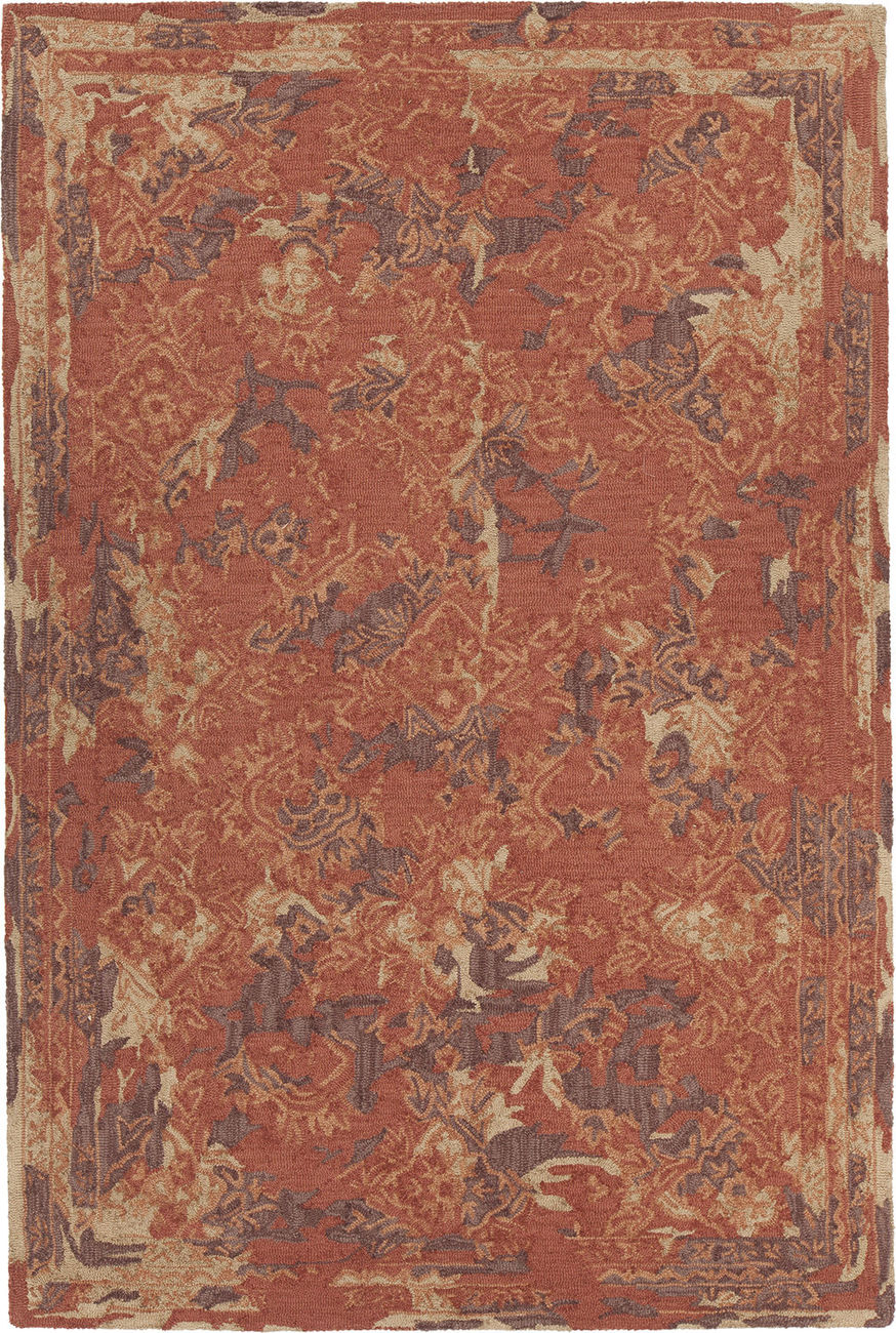 Modern Loom Zyana ZYA-43901 Dk. Orange Wool Silk Rug