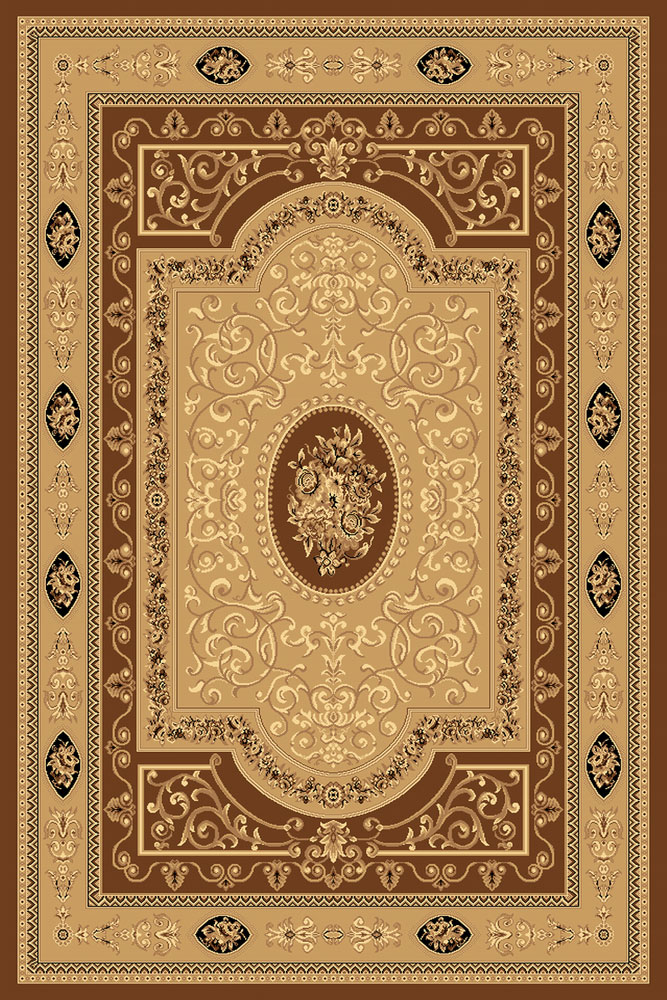 New Vision F. Aubusson Brown Rug from the Rugs America Traditionals