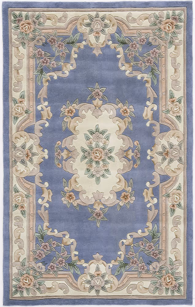 New Aubusson Light Blue Rug