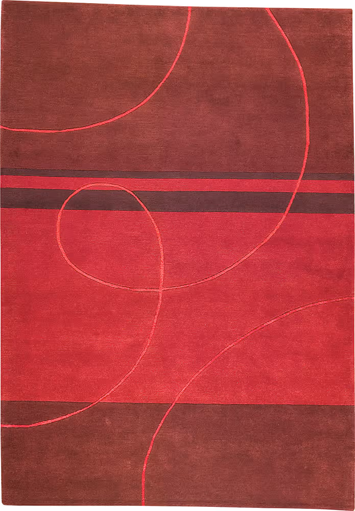 Modern Loom Red Striped Hilo Rug