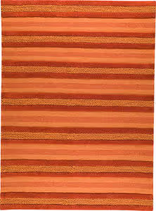Modern Loom Orange Striped Rug Product Image