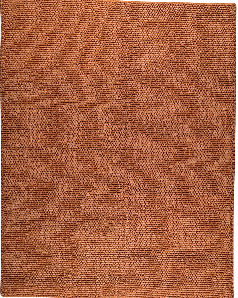 Modern Loom Brown Solid Color Wool Rug