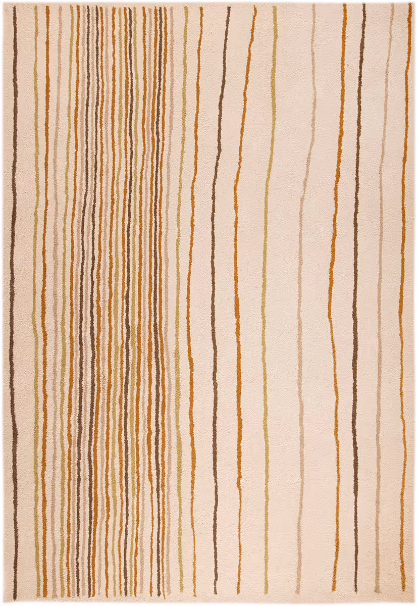 Modern Loom Orange Linea Grey Natural Rug