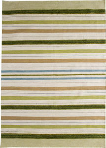 Modern Loom Green Striped Rug Product Image
