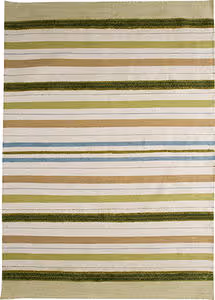 Modern Loom Green Striped Rug Product Image