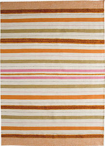 Modern Loom White Striped Rug Product Image