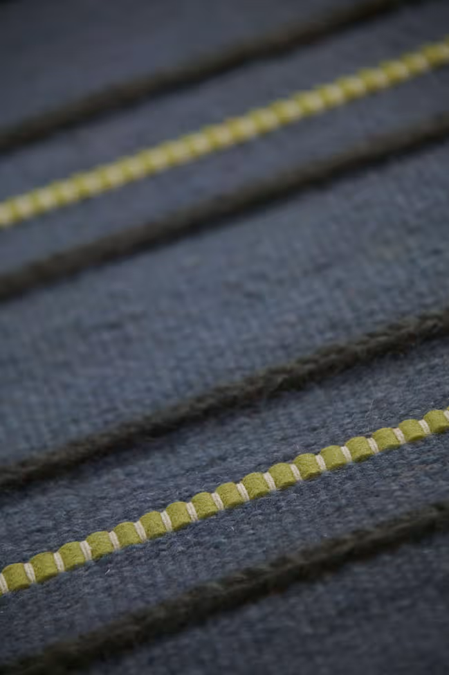 Modern Loom Blue Hilo Wool Clearance Rug