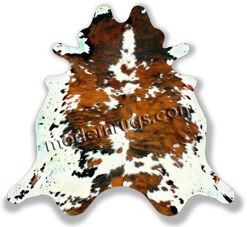 Mixed Tricolor Cowhide Rug from the Cowhide Rugs collection at Modern