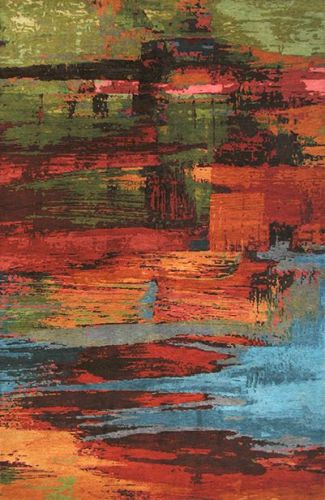 Tibet Rug Company Abstract 2 Multi-Colored Hand Knotted Tibetan Wool Rug Product Image