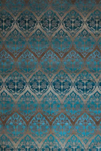 Tibet Rug Company Garden Lattice Blue Hand Knotted Tibetan Wool Rug Product Image