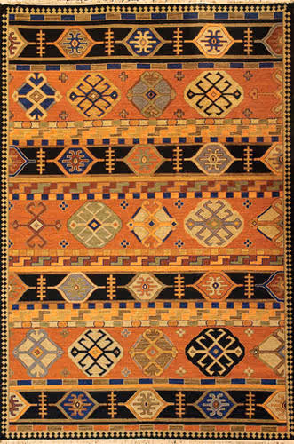 Tibet Rug Company Kazak 3 Brown Hand Knotted Tibetan Wool Rug Product Image