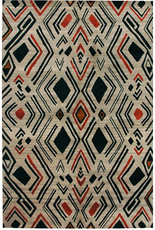 Tibet Rug Company Indigenous Multi-Colored Hand Knotted Tibetan Wool Rug Product Image