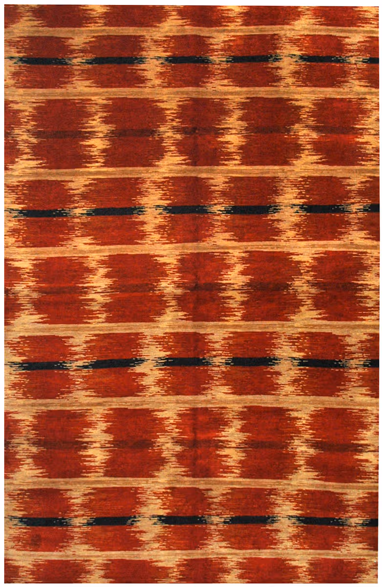 Tibet Rug Company Seismic Red Hand Knotted Tibetan Wool Rug