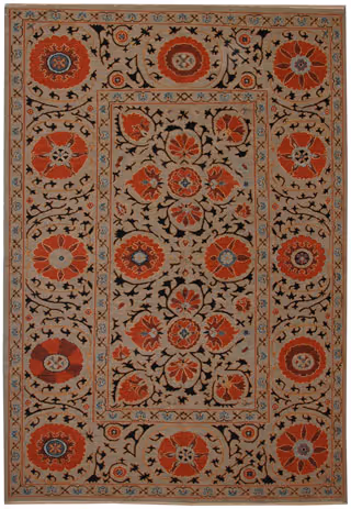 Tibet Rug Company Suzani 12 Blue Hand Knotted Tibetan Wool Rug Product Image