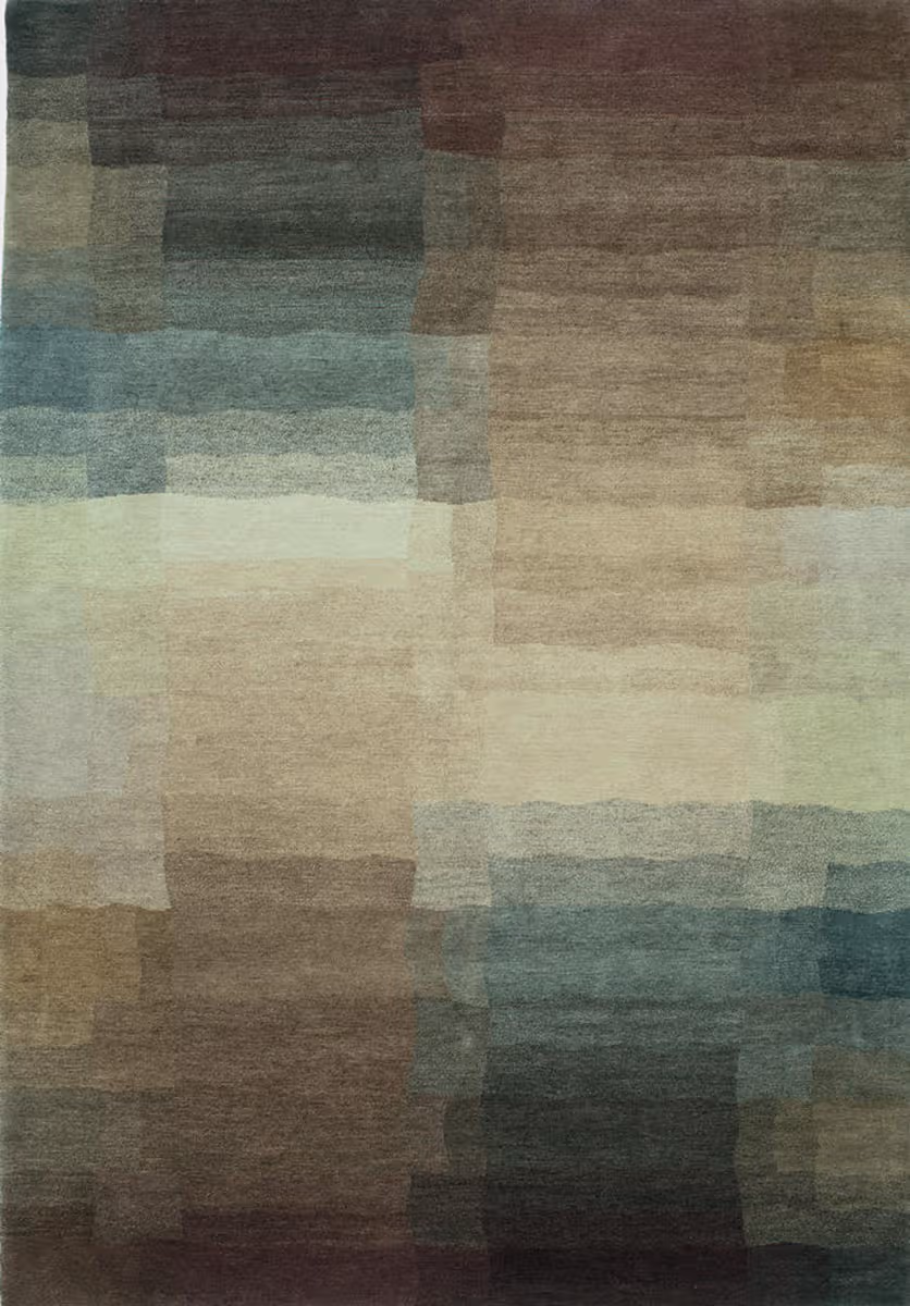 Tibet Rug Company Reflections Plum Green Hand Knotted Tibetan Wool Rug