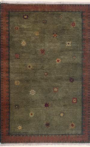 Tibet Rug Company Solmoss Green Hand Knotted Tibetan Wool Rug Product Image