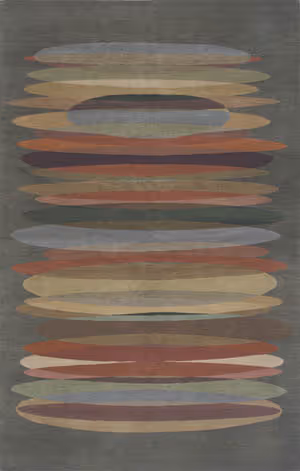 Tibet Rug Company Tall Stack  Gray Hand Knotted Tibetan Wool Rug Product Image
