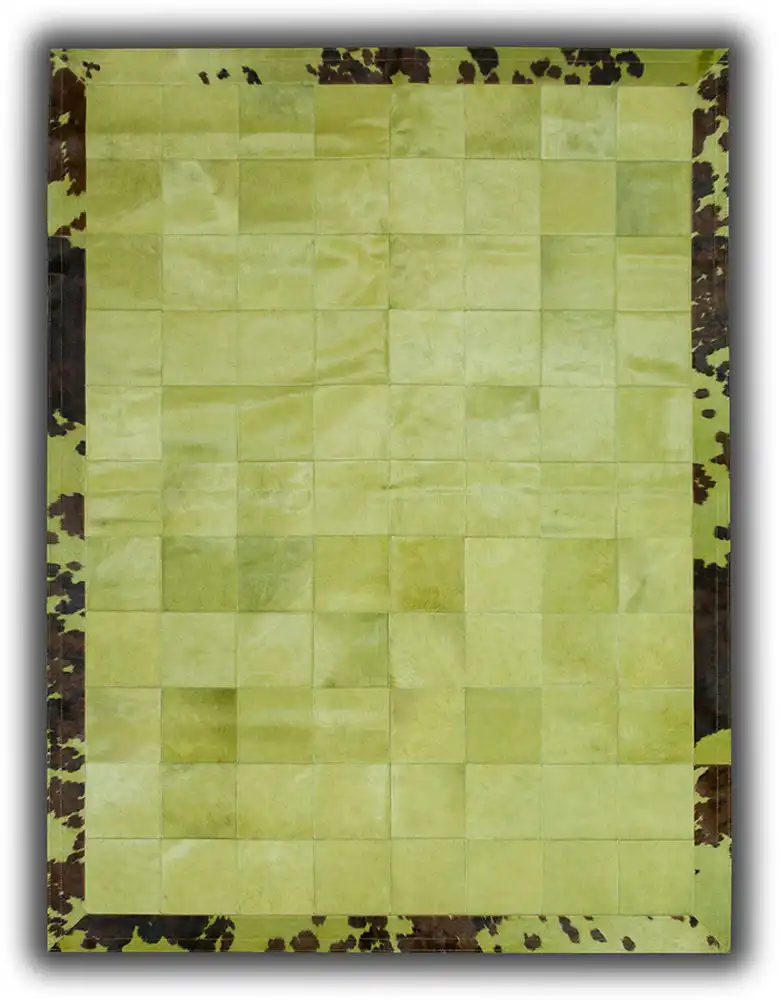 Pieles Pipsa Green Cow Hide Designer Rug 2 From The Cowhide