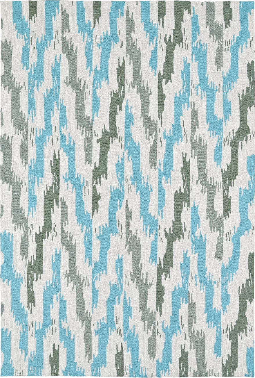 Modern Loom Habitat Ivory Outdoor Patterned Modern Rug