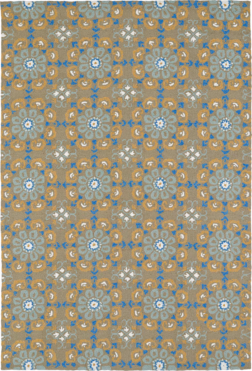 Modern Loom Habitat Light Brown Outdoor Patterned Modern Rug