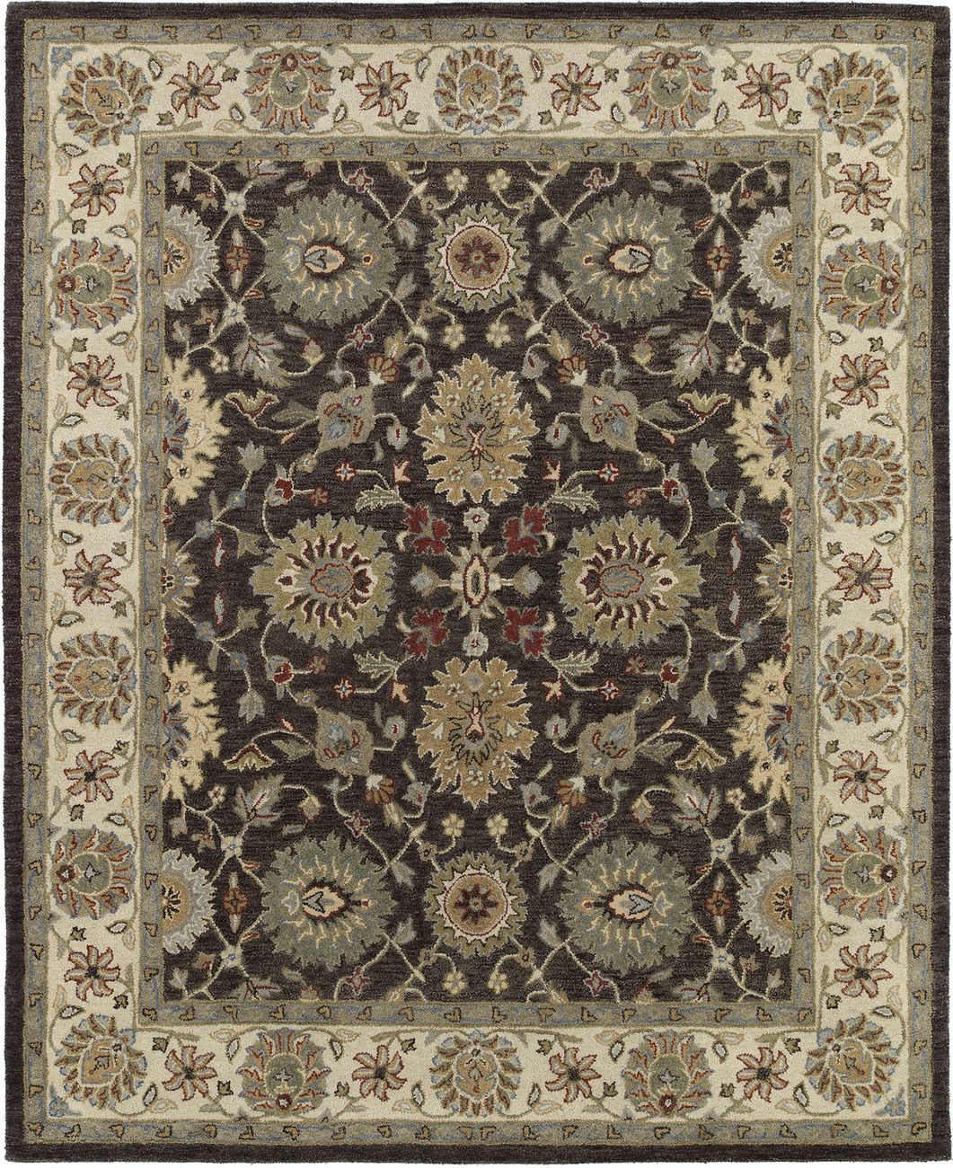 Modern Loom Solomon Hand Tufted Chocolate Traditional Rug from the
