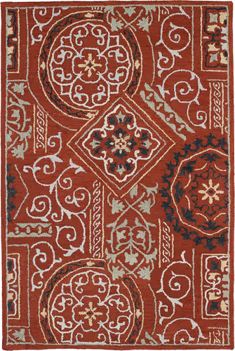Modern Loom Brooklyn Hand Tufted Red Transitional Rug Product Image