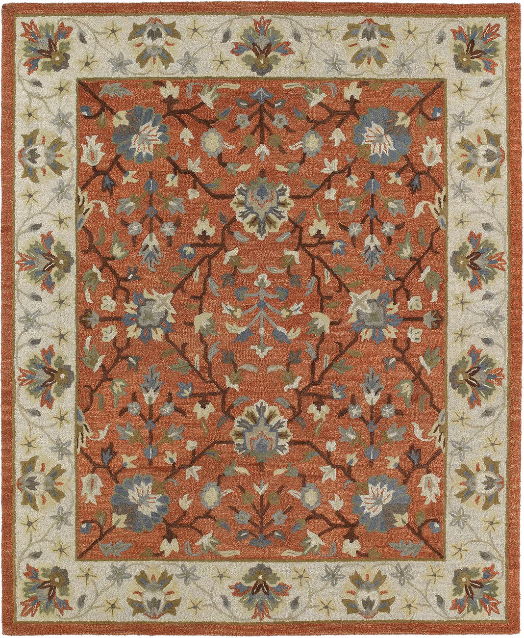 Modern Loom Brooklyn Hand Tufted Salmon Traditional Rug