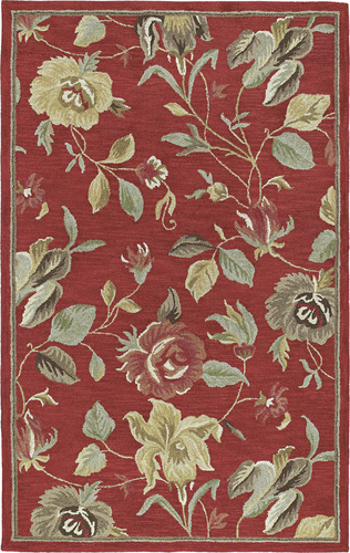 Modern Loom Khazana Raspberry Red Floral Contemporary Rug Product Image